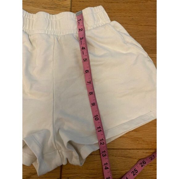 Zara, women's white elastic waist basic short cotton shorts size small - Picture 6 of 8